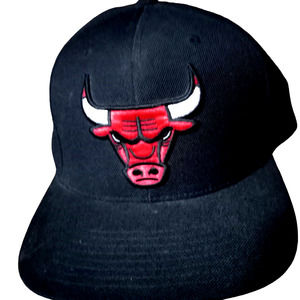NWOT Mitchell & Ness Chicago Bulls black wool cap